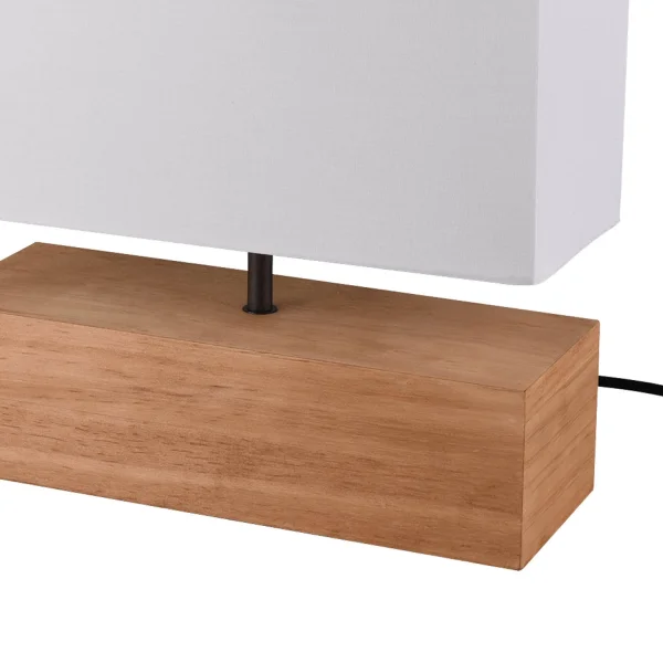 LÁMPARA DE MESA SIGRID MADERA NATURAL E27