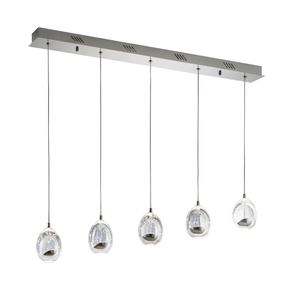 LÁMPARA 5L LED BUBBLES CROMO
