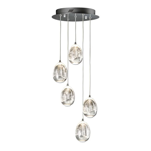 LÁMPARA LED ESCALONADA 5L CROMO