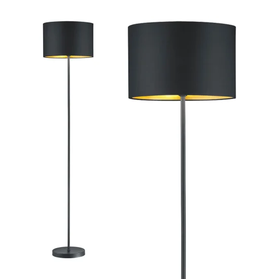 LÁMPARA DE PIE MIDDLETON NEGRO E27