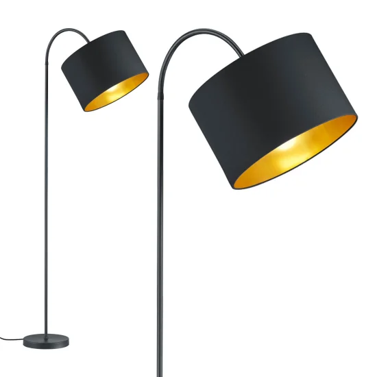 LÁMPARA DE PIE FLEXIBLE MIDDLETON NEGRO E27 2