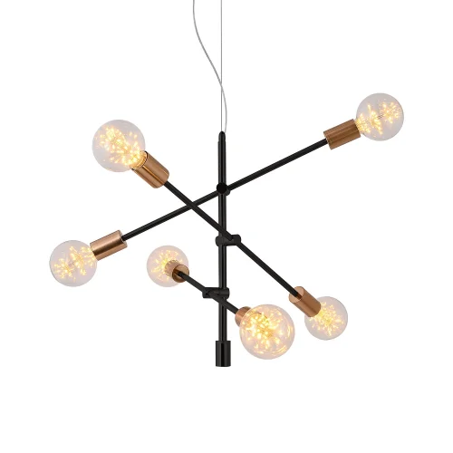 LÁMPARA DE TECHO JUPITER 6 LUCES NEGRO LÁMPARA DE TECHO JUPITER 6 LUCES NEGRO