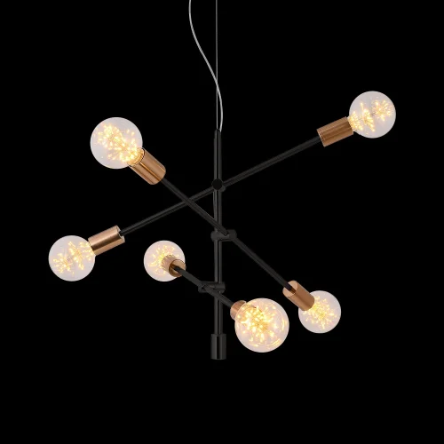 LÁMPARA DE TECHO JUPITER 6 LUCES NEGRO LÁMPARA DE TECHO JUPITER 6 LUCES NEGRO