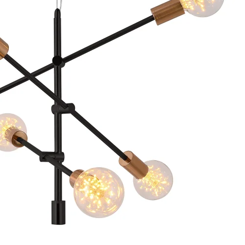 LÁMPARA DE TECHO JUPITER 6 LUCES NEGRO LÁMPARA DE TECHO JUPITER 6 LUCES NEGRO