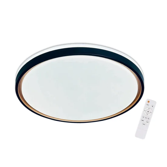 PLAFÓN LED 38W PW LED REGULABLE NEGRO ORO CIRCULAR TELLUS
