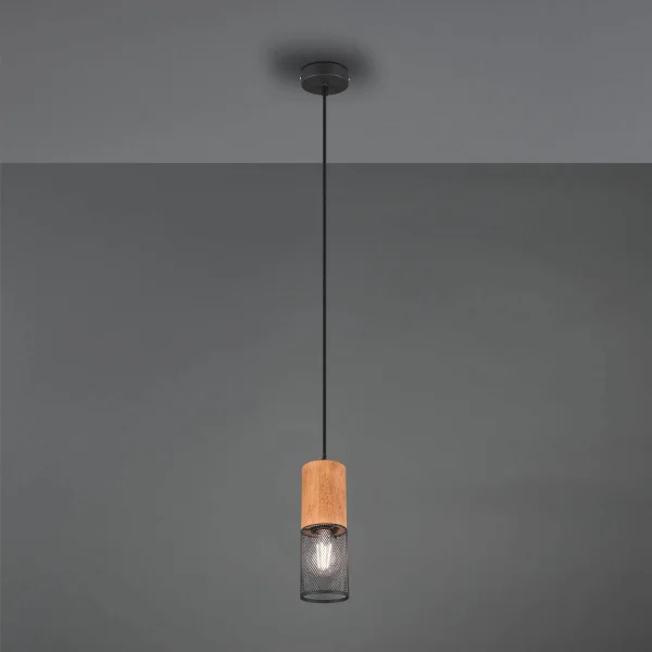 LÁMPARA 1 LUZ METAL NEGRO E27 MILLER