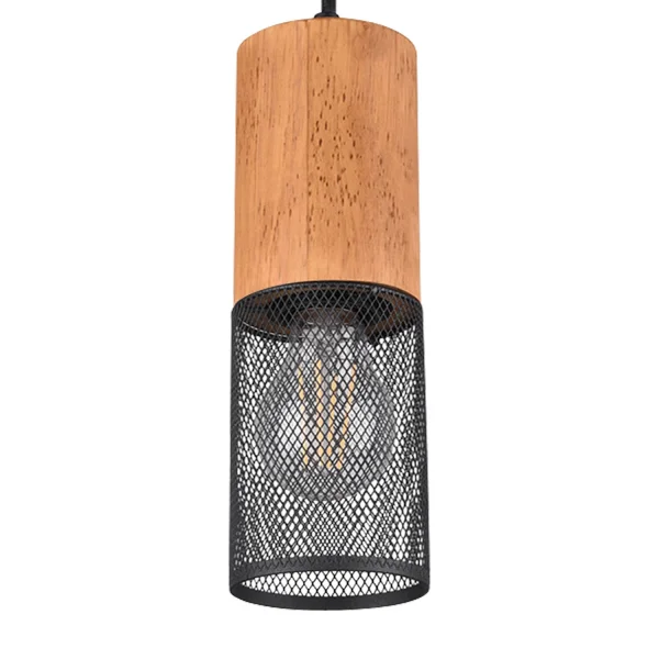 LÁMPARA 1 LUZ METAL NEGRO E27 MILLER