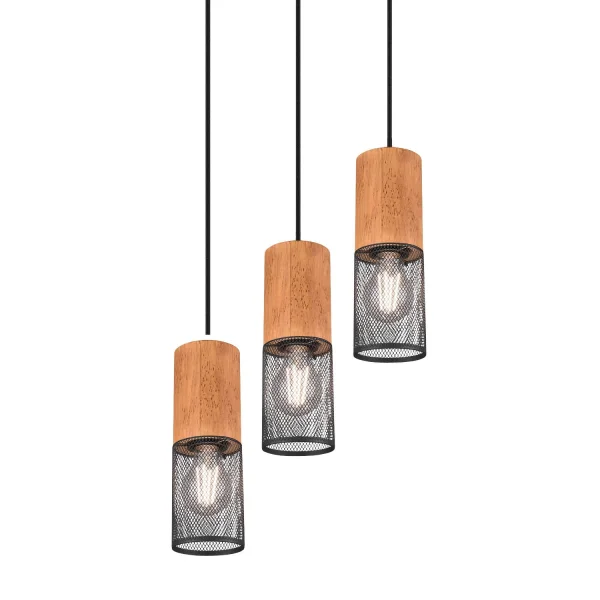 LÁMPARA 3 LUCES METAL NEGRO E27 MILLER LÁMPARA 3 LUCES METAL NEGRO E27 MILLER