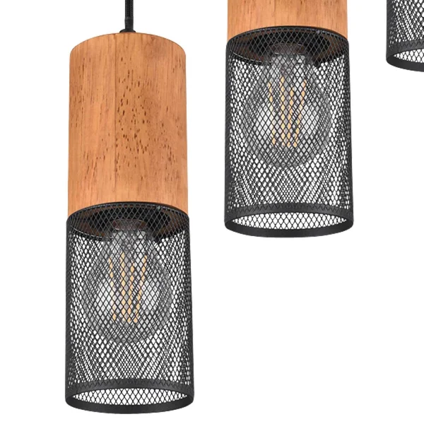 LÁMPARA 3 LUCES METAL NEGRO E27 MILLER LÁMPARA 3 LUCES METAL NEGRO E27 MILLER