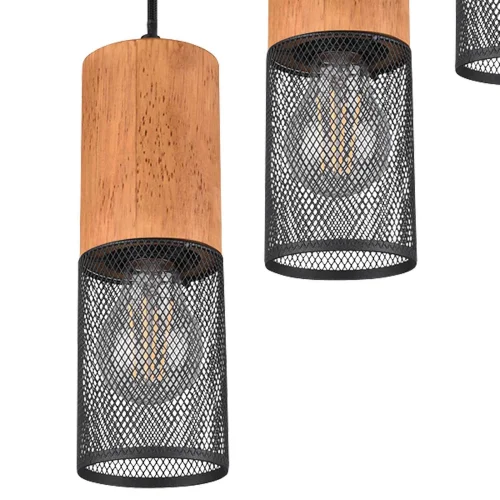 LÁMPARA 3 LUCES METAL NEGRO E27 MILLER LÁMPARA 3 LUCES METAL NEGRO E27 MILLER