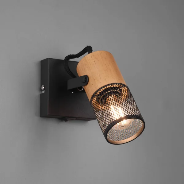 FOCO 1 LUZ METAL NEGRO E14 MILLER