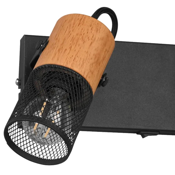 FOCO 2 LUCES METAL NEGRO E14 MILLER FOCO 2 LUCES METAL NEGRO E14 MILLER