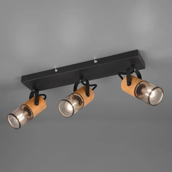 FOCO 3 LUCES METAL NEGRO E14 MILLER FOCO 3 LUCES METAL NEGRO E14 MILLER