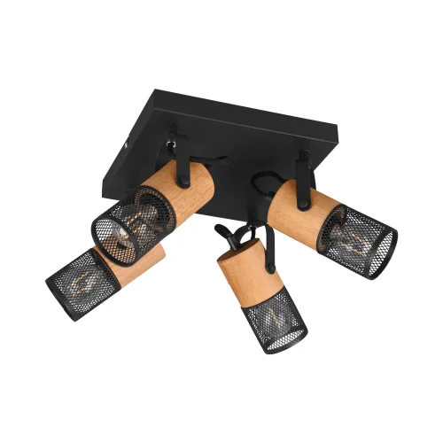 PLAFÓN 4 LUCES METAL NEGRO E14 MILLER PLAFÓN 4 LUCES METAL NEGRO E14 MILLER