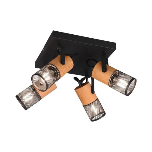 PLAFÓN 4 LUCES METAL NEGRO E14 MILLER PLAFÓN 4 LUCES METAL NEGRO E14 MILLER