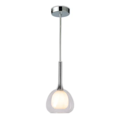 LÁMPARA DE TECHO 1 LUZ CRISTAL EXTERIOR TRANSPARENTE INTERIOR BLANCO Ø16,5 NOLINA