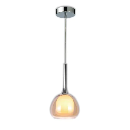 LÁMPARA DE TECHO 1 LUZ CRISTAL EXTERIOR ÁMBAR INTERIOR BLANCO Ø16,5 NOLINA