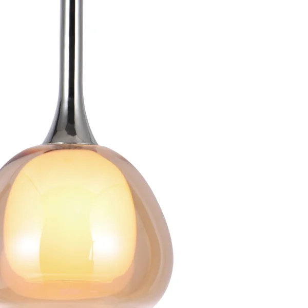 LÁMPARA DE TECHO 1 LUZ CRISTAL EXTERIOR ÁMBAR INTERIOR BLANCO Ø16,5 NOLINA