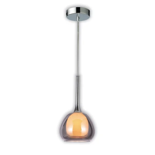 LÁMPARA DE TECHO 1 LUZ CRISTAL EXTERIOR FUMÉ INTERIOR BLANCO Ø16,5 NOLINA