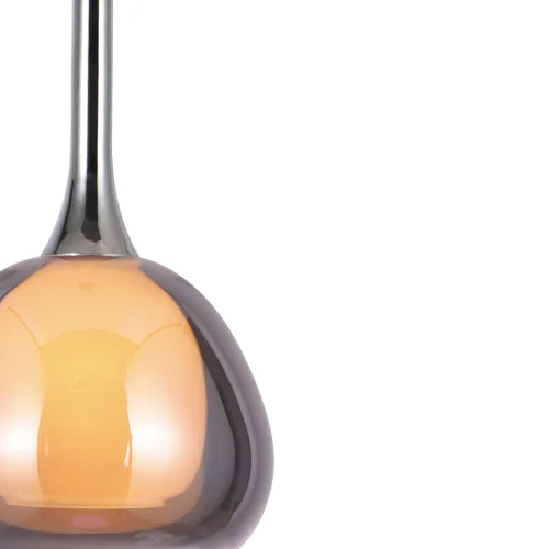 LÁMPARA DE TECHO 1 LUZ CRISTAL EXTERIOR FUMÉ INTERIOR BLANCO Ø16,5 NOLINA