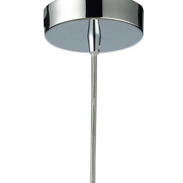 LÁMPARA DE TECHO 1 LUZ CRISTAL EXTERIOR FUMÉ INTERIOR BLANCO Ø16,5 NOLINA