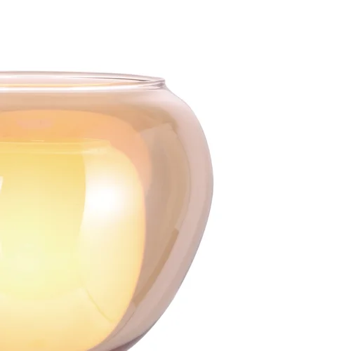 APLIQUE DE PARED 1 LUZ CRISTAL EXTERIOR ÁMBAR INTERIOR BLANCO NOLINA