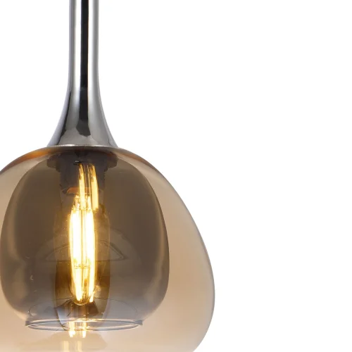 LÁMPARA DE TECHO 1 LUZ CRISTAL EXTERIOR ÁMBAR INTERIOR FUMÉ Ø16,5 NOLINA