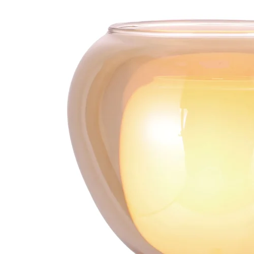 LÁMPARA DE MESA 1 LUZ CRISTAL EXTERIOR ÁMBAR INTERIOR BLANCO Ø16,5 NOLINA