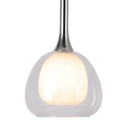 LÁMPARA DE TECHO 1 LUZ CRISTAL EXTERIOR TRANSPARENTE INTERIOR BLANCO Ø16,5 NOLINA