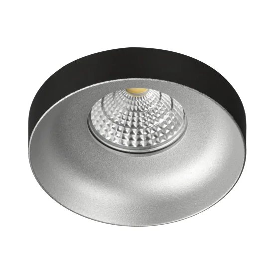 FOCO EMPOTRABLE Ø 9 CM GU10 NEGRO-PLATA IP20
