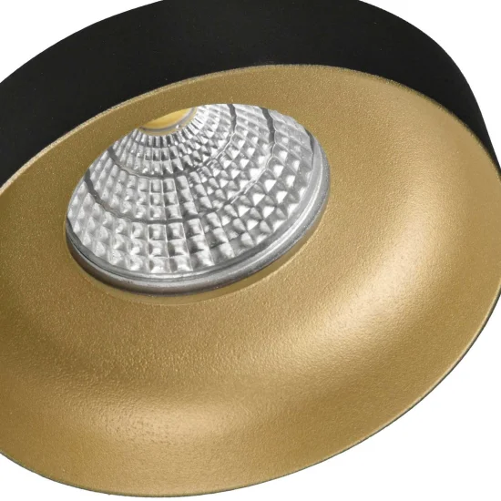 FOCO EMPOTRABLE Ø 9 CM GU10 NEGRO-ORO IP20 2