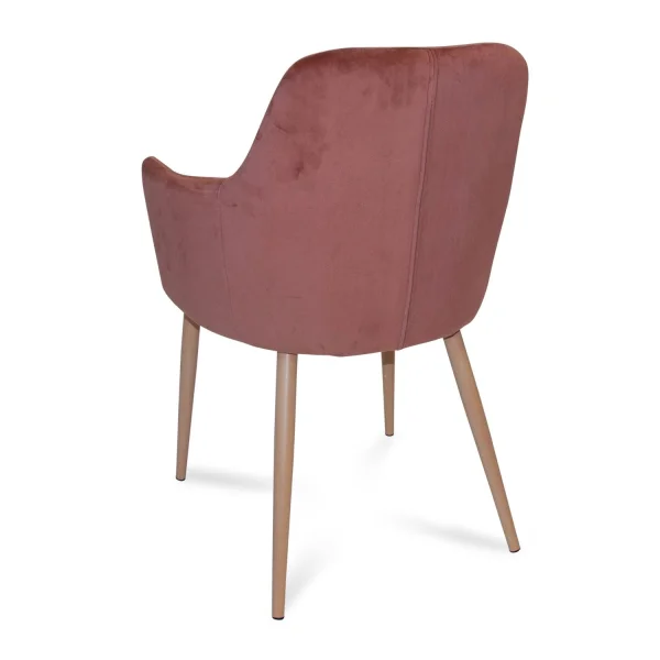 SILLÓN GUNNAR TERCIOPELO ROSA PATAS COLOR NATURAL SILLÓN GUNNAR TERCIOPELO ROSA PATAS COLOR NATURAL