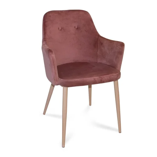 SILLÓN GUNNAR TERCIOPELO ROSA PATAS COLOR NATURAL SILLÓN GUNNAR TERCIOPELO ROSA PATAS COLOR NATURAL