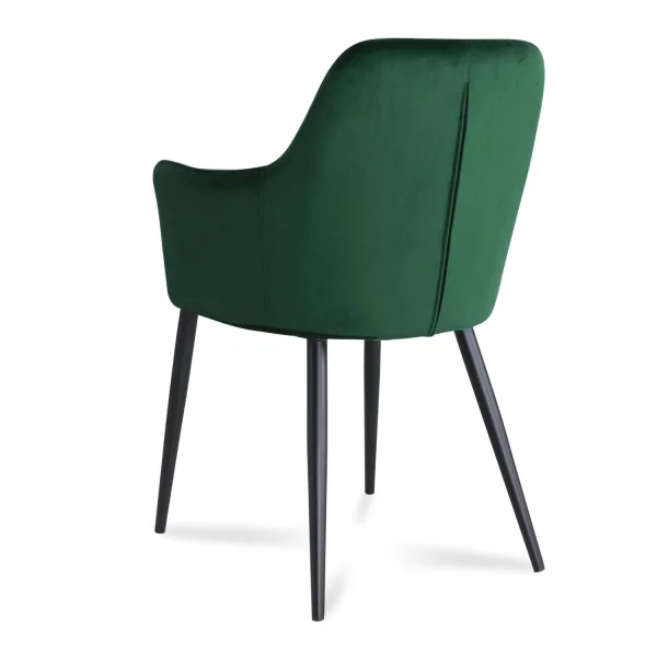 SILLÓN GUNNAR TERCIOPELO VERDE PATAS COLOR NEGRO