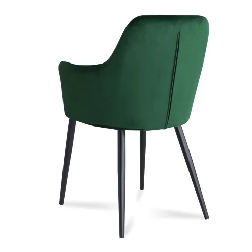 SILLÓN GUNNAR TERCIOPELO VERDE PATAS COLOR NEGRO