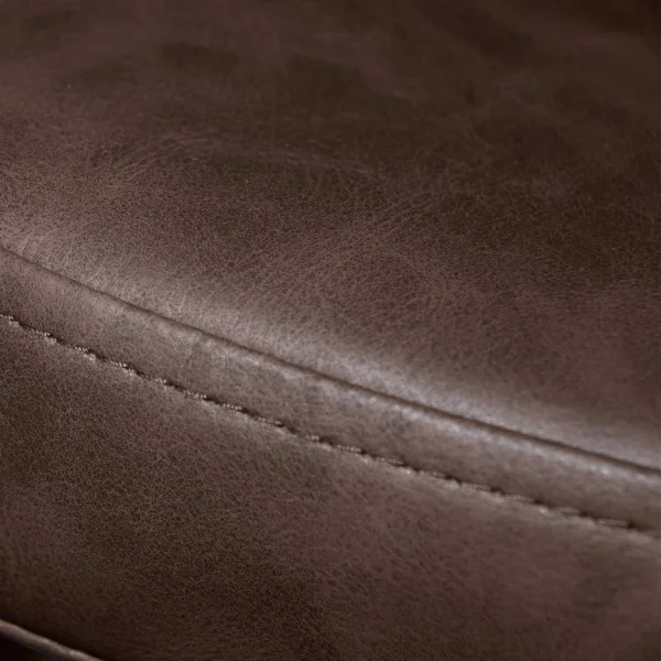 SILLÓN MANDARINA PU MARRÓN PATAS COLOR NEGRO