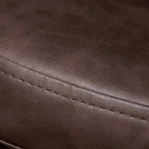 SILLÓN MANDARINA PU MARRÓN PATAS COLOR NEGRO