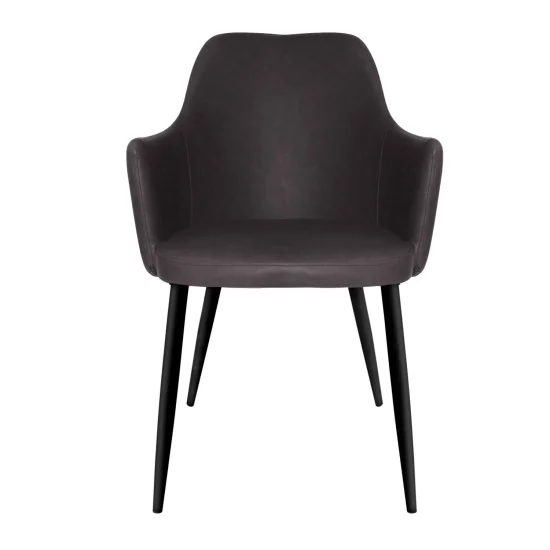 SILLÓN MANDARINA PU ANTRACITA PATAS COLOR NEGRO 2