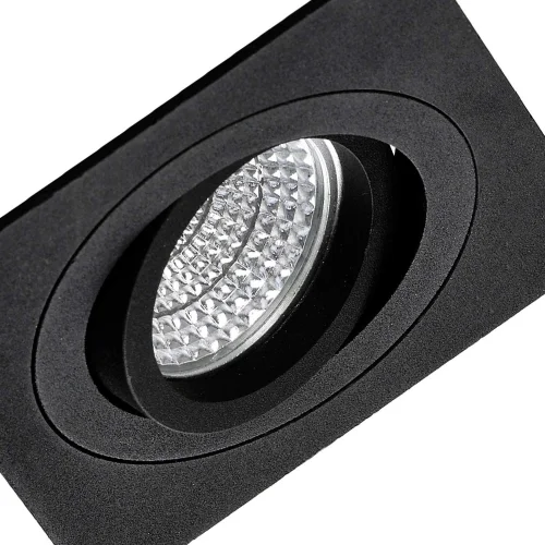 FOCO EMPOTRABLE CUADRADO NEGRO GU10 IP20