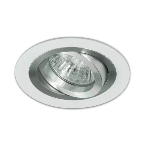 FOCO EMPOTRABLE CIRCULAR BLANCO-ALUMINIO GU10 IP20