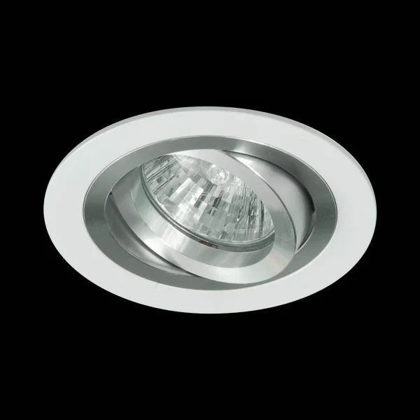 FOCO EMPOTRABLE CIRCULAR BLANCO-ALUMINIO GU10 IP20
