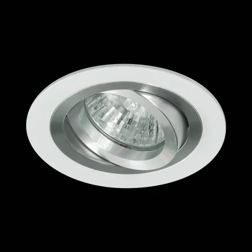 FOCO EMPOTRABLE CIRCULAR BLANCO-ALUMINIO GU10 IP20