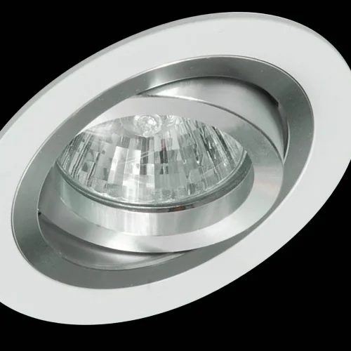 FOCO EMPOTRABLE CIRCULAR BLANCO-ALUMINIO GU10 IP20