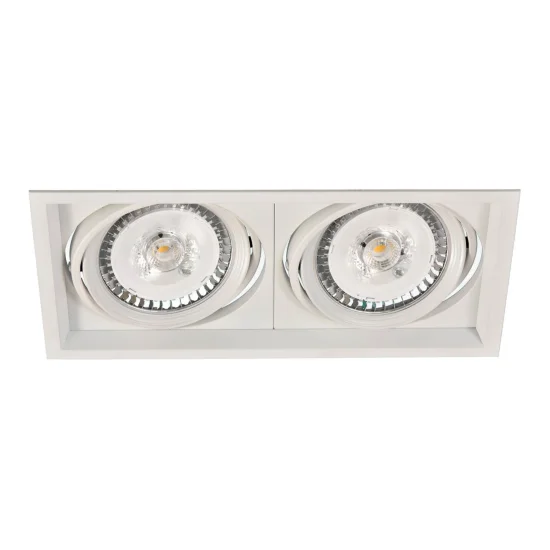 ARO EMPOTRABLE RECTANGULAR DOBLE BASCULACIÓN QR-111 BLANCO MATE