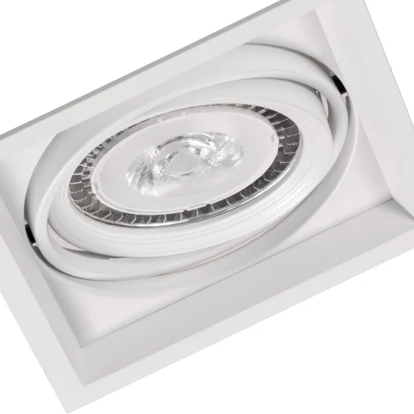 ARO EMPOTRABLE CUADRADO DOBLE BASCULACIÓN QR-111 BLANCO MATE