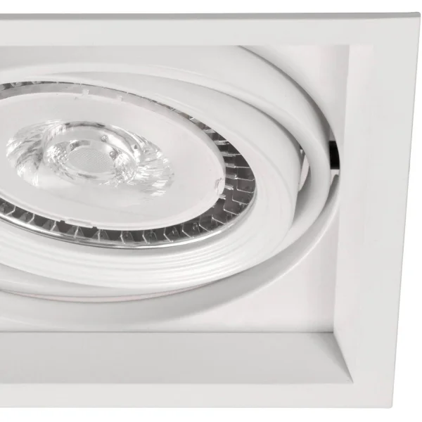 ARO EMPOTRABLE CUADRADO DOBLE BASCULACIÓN QR-111 BLANCO MATE