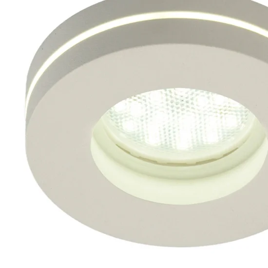 EMPOTRADO MECANIZADO CON LUZ LATERAL REDONDO BLANCO GU10 2