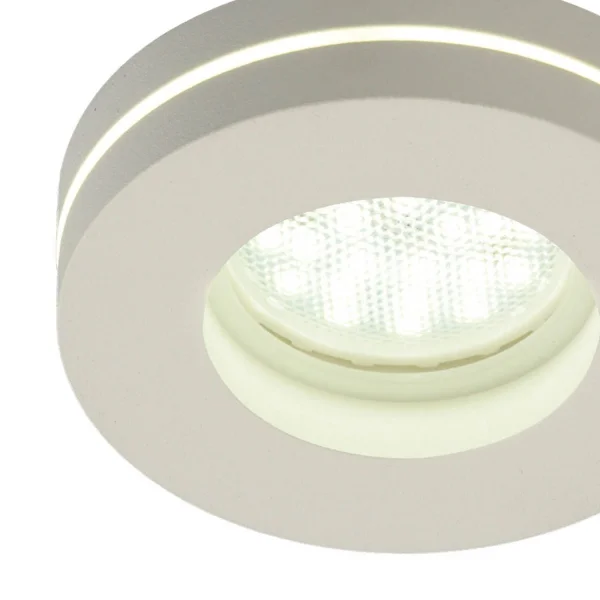 EMPOTRADO MECANIZADO CON LUZ LATERAL REDONDO BLANCO GU10