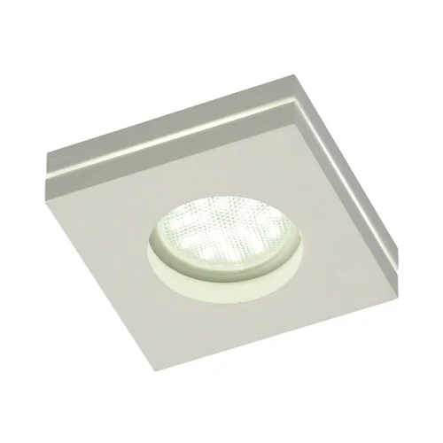 EMPOTRADO MECANIZADO CON LUZ LATERAL CUADRADO BLANCO GU10