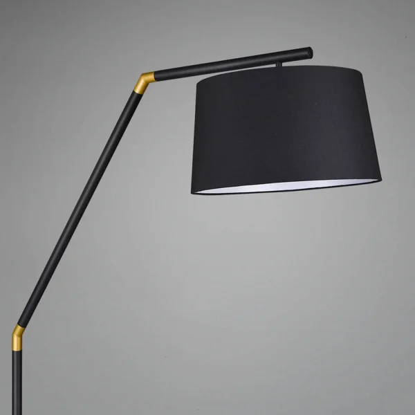 LÁMPARA DE PIE METAL NEGRO E27 OLENA